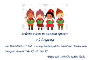 Vánoční koncert - základní škola Žákovská