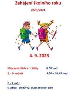 Zahájení školního roku 2023/2024 - základní škola Žákovská